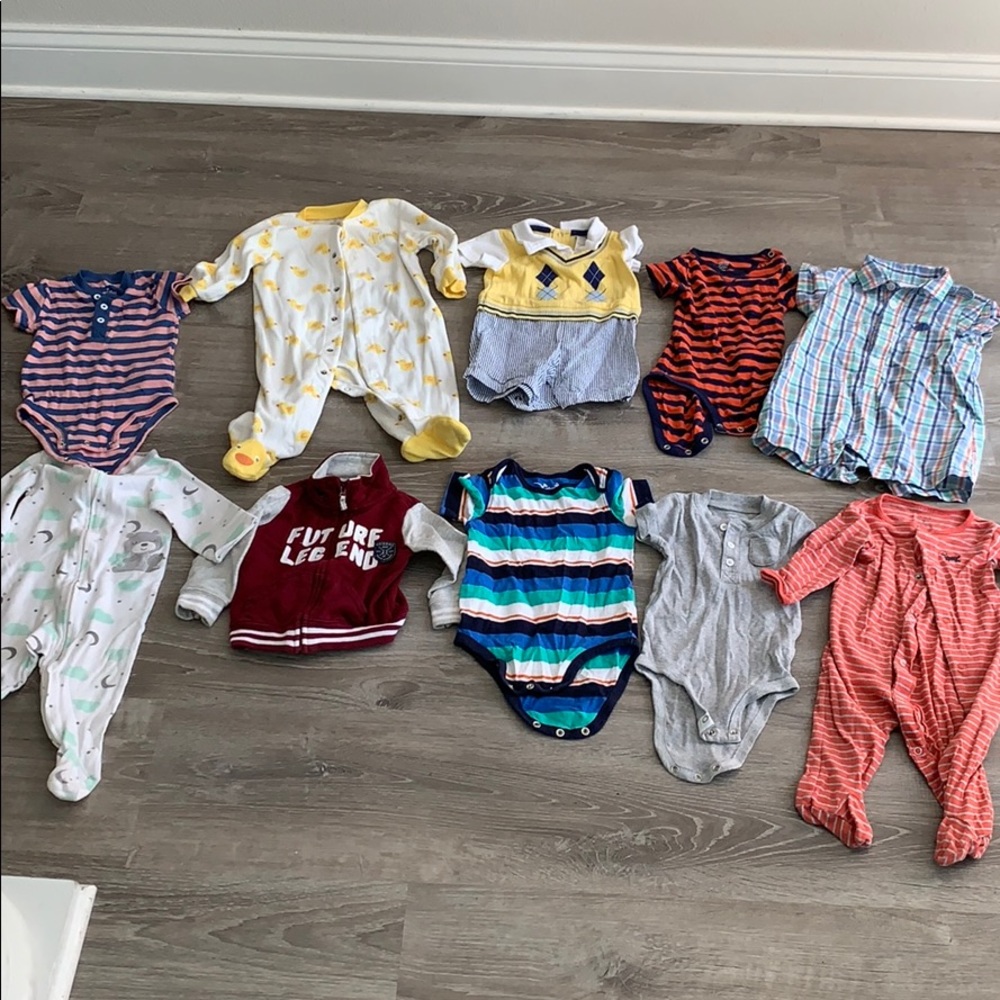 10 piece lot of size 9 months boys clothes
